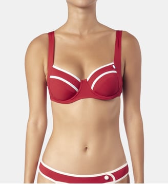 Soutien Gorge Balconnet - Marin - Huit - Rouge