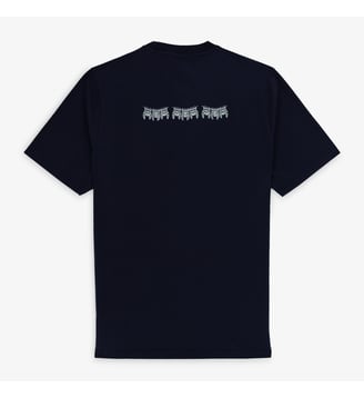 T-shirt manches courtes Théo en coton - Serge Blanco - Bleu marine