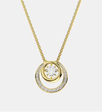 Pendentif Hyperbola, Doré à l’or 18 carats (750/1000) - Swarovski - White gold tone plated