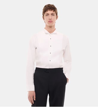Chemise col cassé en twill de coton - Fursac - Blanc