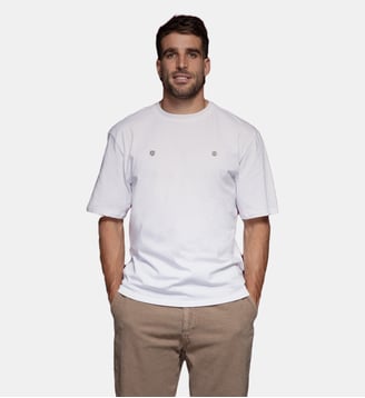 T-shirt manches courtes 100% coton jersey Stade Toulousain Théo - Serge Blanco - Blanc