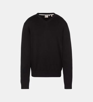Pull léger col V - Schott - Noir
