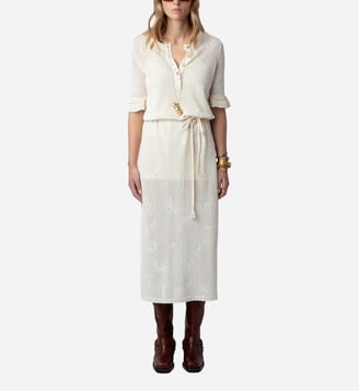 Robe Salmy - Zadig&Voltaire - Beige et écru