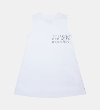 Robe sans manches avec logo numérique - MM6 Maison Margiela - Blanc