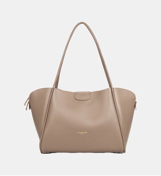 Sac cabas Ida en cuir - Lancaster - Taupe, in et or