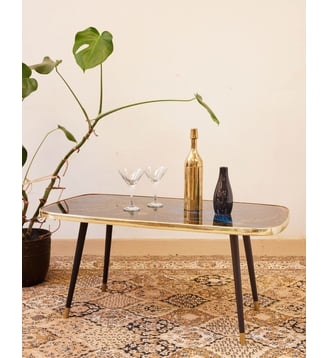 Table basse en verre Donna N°1544- Produit chiné - Debongout - Noir