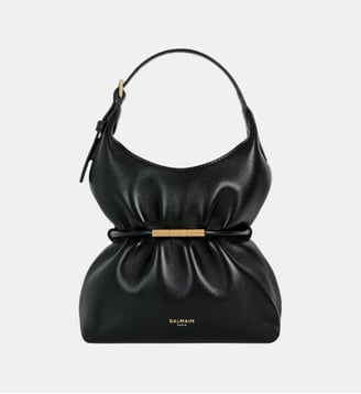 Sac SPHYNX Mini en cuir lisse - Balmain - Noir