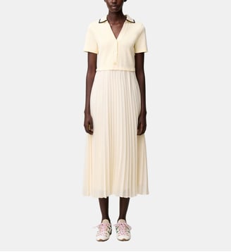 Robe bi-matières trompe-l'œil Claudie Pierlot