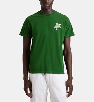 T-shirt en coton organique Tortue brodée - Vilebrequin - Tropical