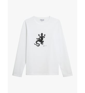 t-shirt en coton lézard Agnès b.