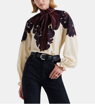 Blouse Cerere Gattopardo Placée Black - La DoubleJ - Crème