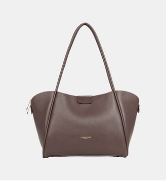 Sac cabas Ida en cuir - Lancaster - Marron, in et or pâle