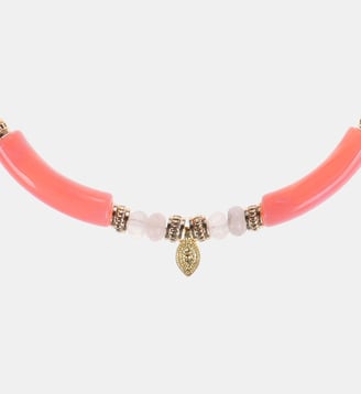 Collier de perles et pampilles BERBERE - Hipanema - Rose