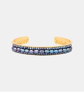 Bracelet   doré à l'or fin - Dalila - Satellite - Noir