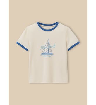 T-shirt imprimé  - Coton biologique - Cyrillus - Écru