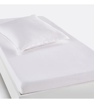 Drap housse enfant lin lavé, bonnet 30cm La Redoute Interieurs