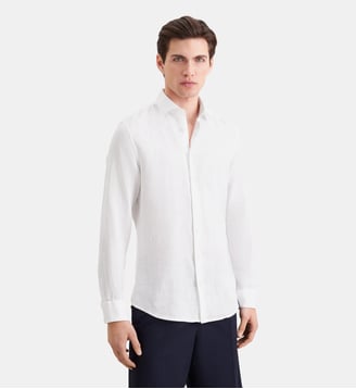 Chemise en lin 1/1 Slim Col Kent Seidensticker
