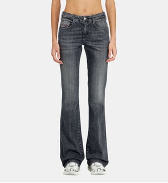 Bootcut Jeans Low Waist 1969 D-Ebbey - Diesel - Noir et gris foncé