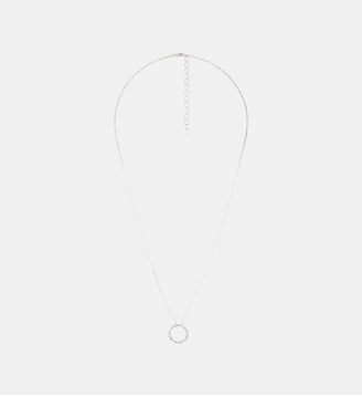 Collier pendentif anneau zircon argent 925 - Balaboosté - Argenté