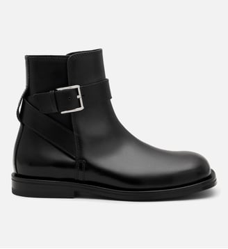 Bottines à boucle unisexe en cuir - AMI Paris - Noir