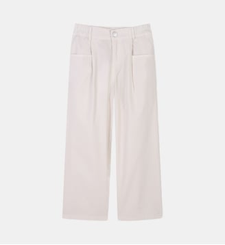 Pantalon évasé en popeline - Kenzo Kids - Pale trench