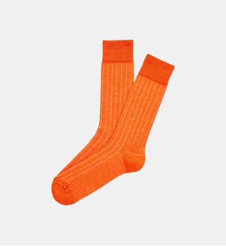 Chaussettes en laine et coton - Orange - Arthur - Orange