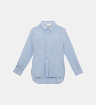 Chemise imprimé à rayures CARLA - La Petite Etoile - Ecru et ciel
