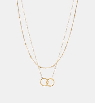 Collier 2 rangs cercles entremêlés en acier inoxydable - Balaboosté - Doré