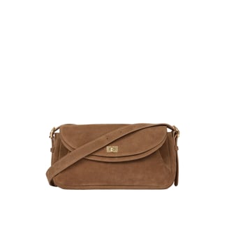 Sac en cuir en suède Le Mambo - Sandro - Beige