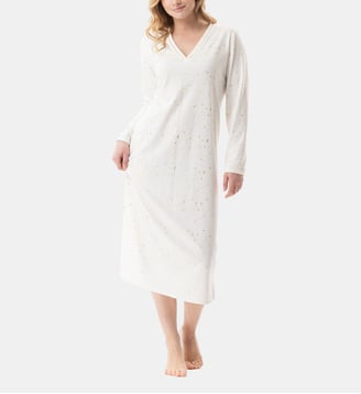 Chemise de nuit longue en coton LUNA 111 Lingerie Le Chat
