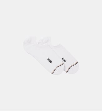 Chaussettes basses signature - BOSS - Blanc