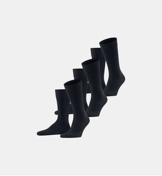 Chaussettes Family 3-Pack Coton - Falke - Foncé navy c