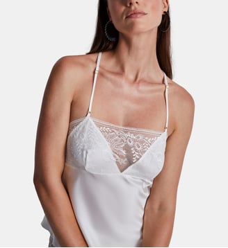 Top à fines bretelles Midnight Whisper - Aubade - Nacre noir
