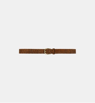 Ceinture en cuir effet léopard - La Fée Maraboutée - Macchiato