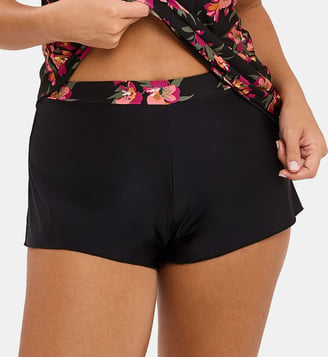 Short Oriane - Sans Complexe - Bouquets noir et rose
