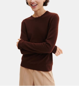 Pull droit en cachemire   - Bompard - Café