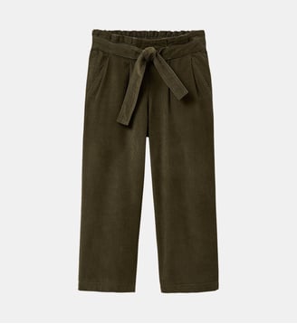 Pantalon large  en velours - Cyrillus - Kaki