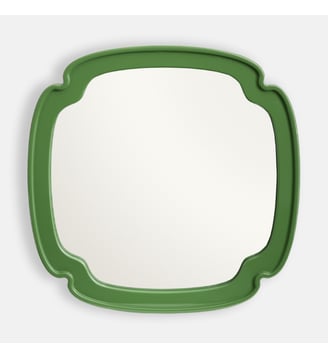 Petit miroir mural organique, 70 x 70 cm - La Redoute Interieurs - Vert foncé