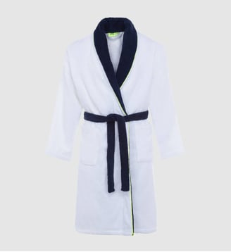 Peignoir Blanc en coton bouclette - Gili's - Blanc