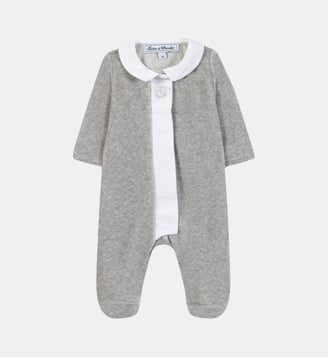 Pyjama -   velours col Claudine - Tartine Et Chocolat - Gris clair