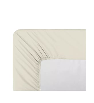 Drap housse b30 percale de coton - Garnier Thiebaut - Blanc cassé