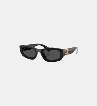 Lunettes de soleil Irrégulier MU B04S - Miu Miu - Noir