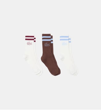 Lot de 3 paires de chaussettes côtelées Lacoste