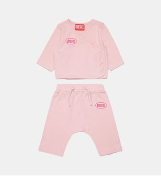 Combinaison bébé avec logo - Diesel Kids - Rose pétale