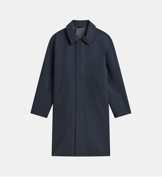manteau en tissu technique polyamide bleu waterman - Agnès b. - Bleu waterman