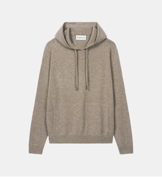 Hoodie droit en cachemire - Bompard - Beige foncé