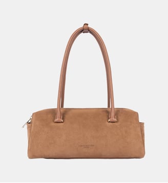 Sac rectangle Suède Cube en cuir - Lancaster - Camel