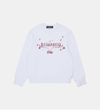 Sweat-shirt col rond avec logo - Dsquared2 - Blanc