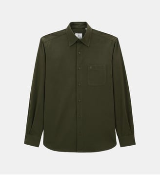 Chemise manches longues Charles unie - Serge Blanco - Vert foncé