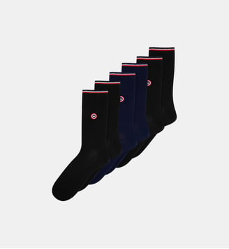Lot de 3 chaussettes mi-haute en coton - Le Slip Francais - Bleu nuit